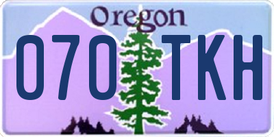 OR license plate 070TKH
