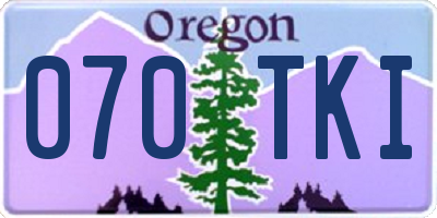 OR license plate 070TKI