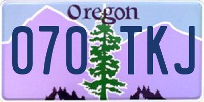 OR license plate 070TKJ
