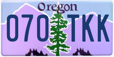 OR license plate 070TKK