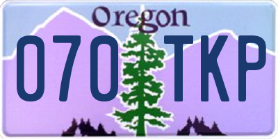 OR license plate 070TKP