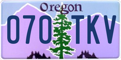 OR license plate 070TKV