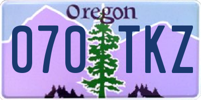 OR license plate 070TKZ
