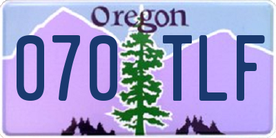 OR license plate 070TLF