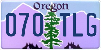 OR license plate 070TLG