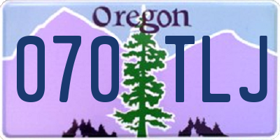 OR license plate 070TLJ