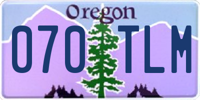 OR license plate 070TLM