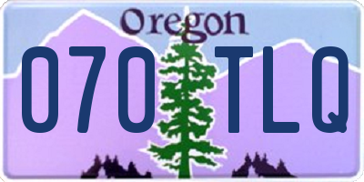 OR license plate 070TLQ
