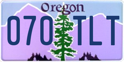 OR license plate 070TLT