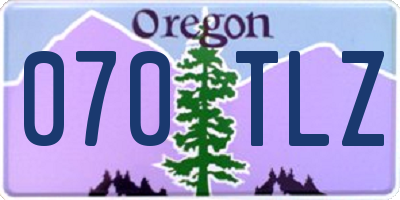 OR license plate 070TLZ