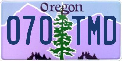 OR license plate 070TMD