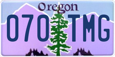 OR license plate 070TMG