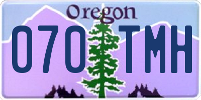 OR license plate 070TMH