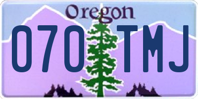 OR license plate 070TMJ