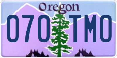 OR license plate 070TMO