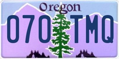 OR license plate 070TMQ