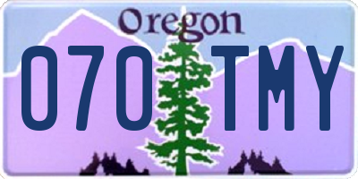 OR license plate 070TMY