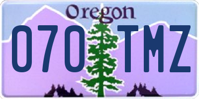 OR license plate 070TMZ