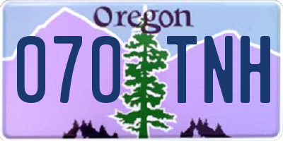 OR license plate 070TNH