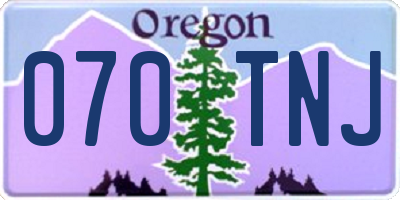 OR license plate 070TNJ