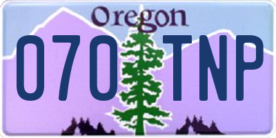 OR license plate 070TNP