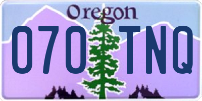OR license plate 070TNQ