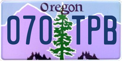OR license plate 070TPB