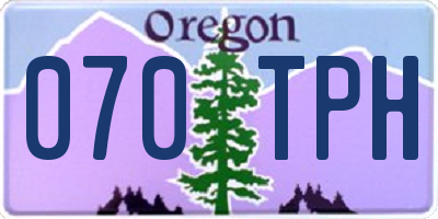 OR license plate 070TPH