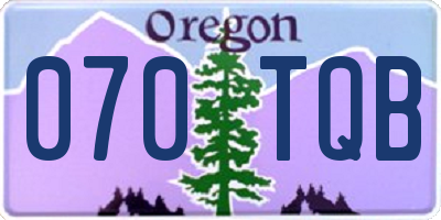 OR license plate 070TQB