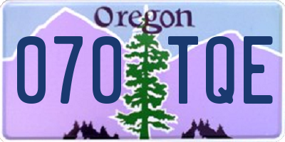 OR license plate 070TQE