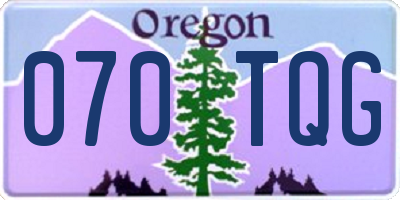 OR license plate 070TQG