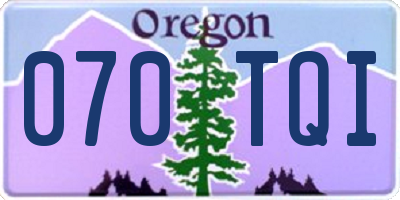 OR license plate 070TQI
