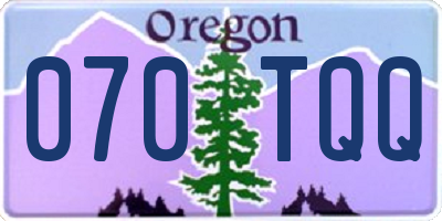 OR license plate 070TQQ
