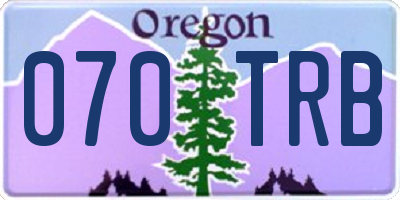 OR license plate 070TRB