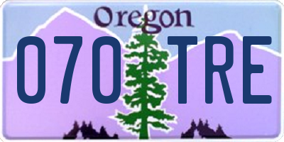 OR license plate 070TRE
