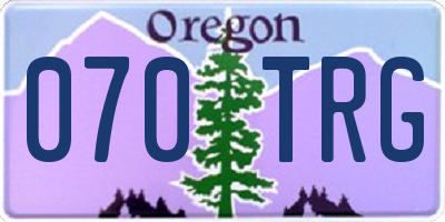 OR license plate 070TRG