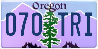 OR license plate 070TRI