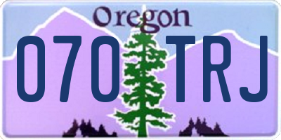 OR license plate 070TRJ