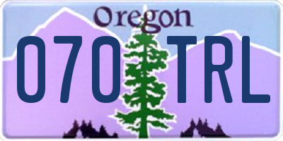 OR license plate 070TRL