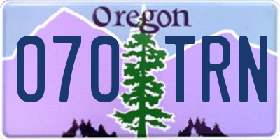 OR license plate 070TRN