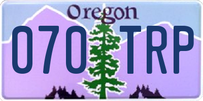 OR license plate 070TRP