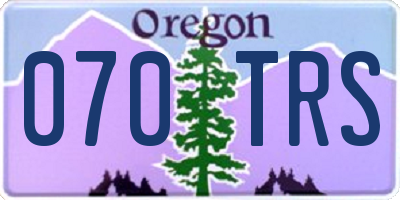 OR license plate 070TRS
