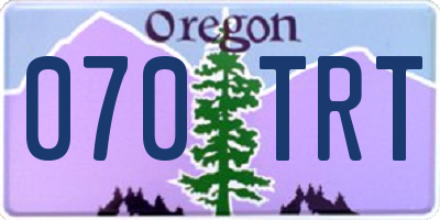 OR license plate 070TRT