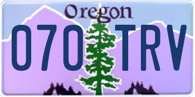 OR license plate 070TRV