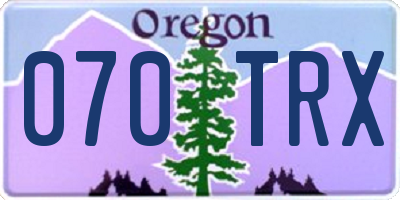 OR license plate 070TRX