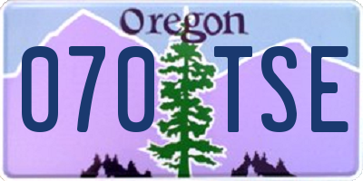 OR license plate 070TSE