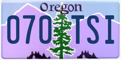 OR license plate 070TSI