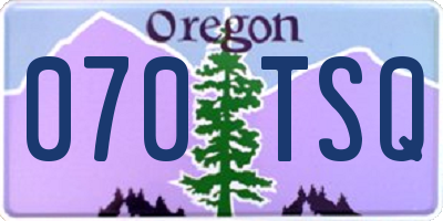 OR license plate 070TSQ