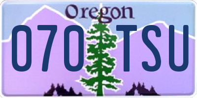 OR license plate 070TSU