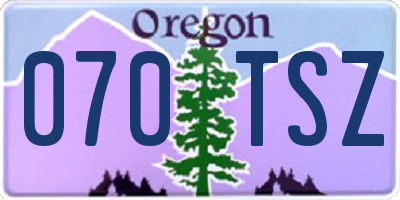 OR license plate 070TSZ